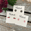 Tiny Christmas Truck Studs  - 7x12mm