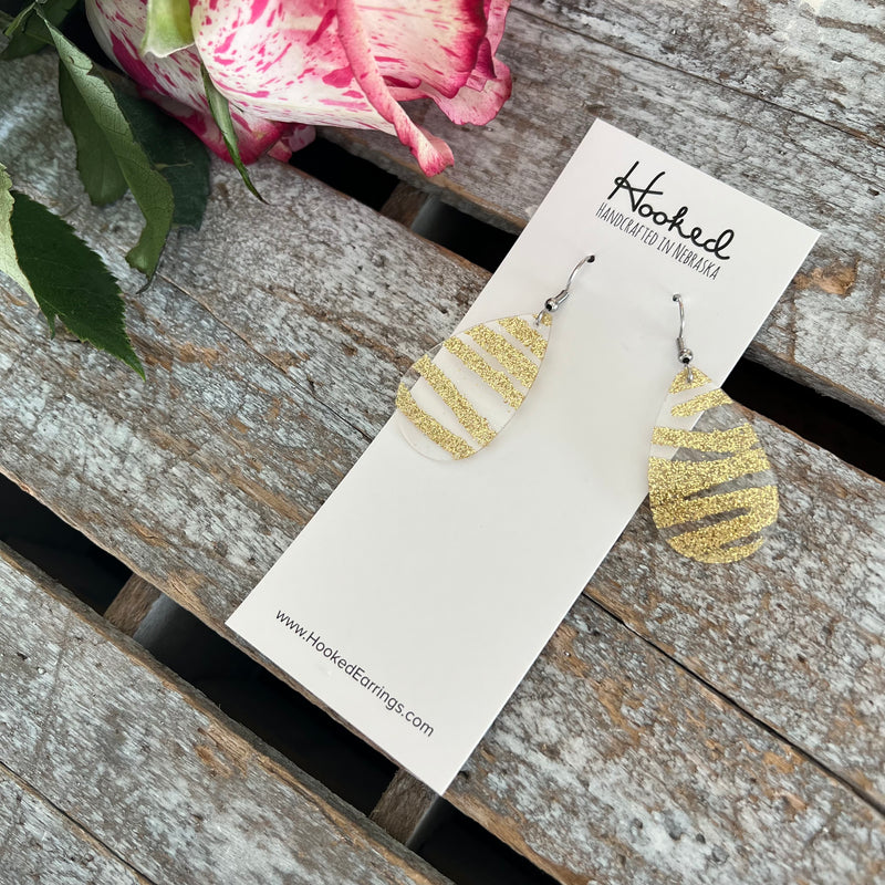 Clearly Wild Gold Pool Earrings - Small