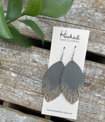 Glitter Dipped Slate Fringe Petals - Large