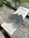 Glitter Dipped Slate Fringe Petals - Large