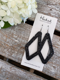 Diamond Cutouts in Crushed Onyx - Large