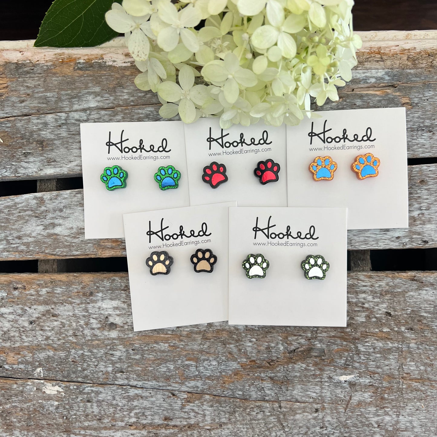 Paw Print Studs
