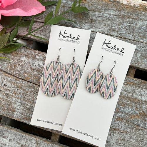 Springtime Chevron Ovals - Small