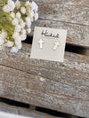 Cross Studs - 9x15mm