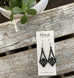Wooden Cutout Earrings - Medium Diamond Deco