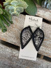 Black and Sparkling Silver Swirl Layered Lilies - Large