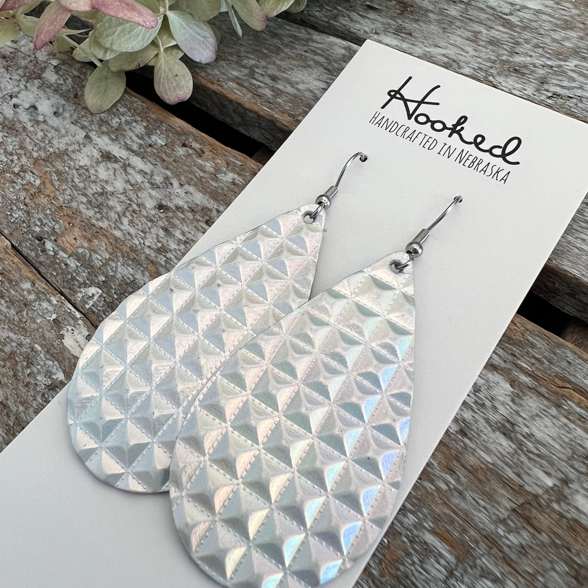 Spaceship Silver Teardrops -  Medium