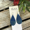 Glitter Dipped Blue Teardrops - Medium