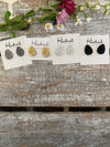 Druzy-Style Teardrop Studs - Large