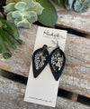 Black and Sparkling Silver Swirl Layered Lilies - Medium