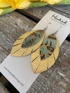 Patina on Gold Fringe Layered Petals - Large