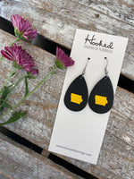 Iowa State Pride Teardrops in Black/Yellow - Small