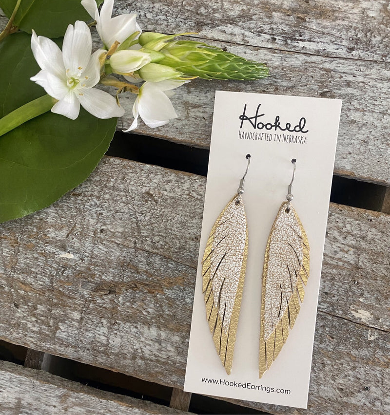 Antique & Gold Layered Angel Wings - Large