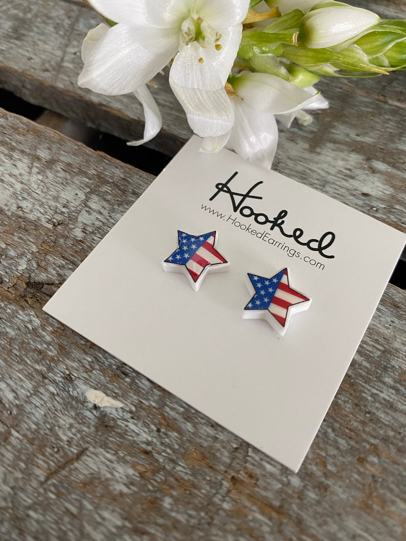 Patriotic Star Studs
