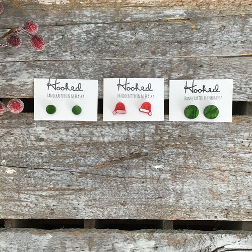 Santa’s Hat Studs - 11mm