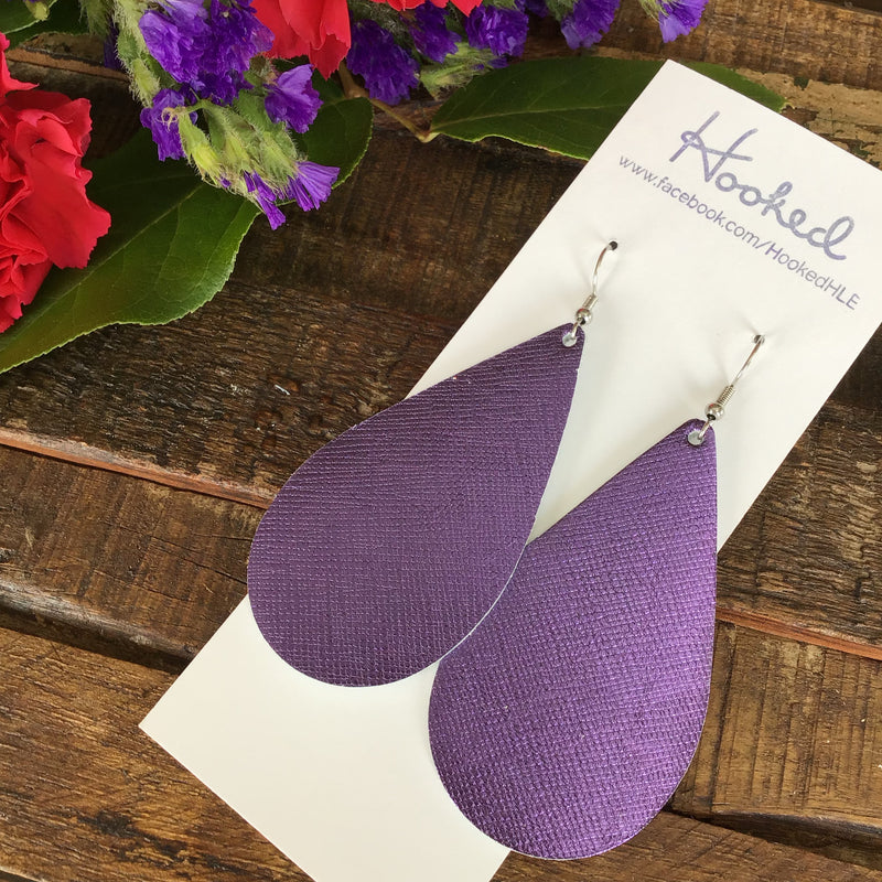 Pop of Purple Teardrops - Large