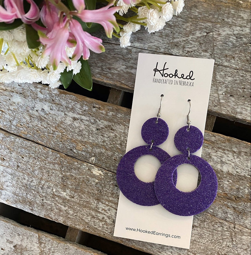 Purple Pizzaz Stacked Circle Cutouts