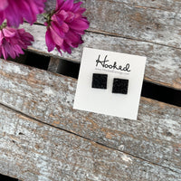 Druzy-Style Square Studs - 12mm
