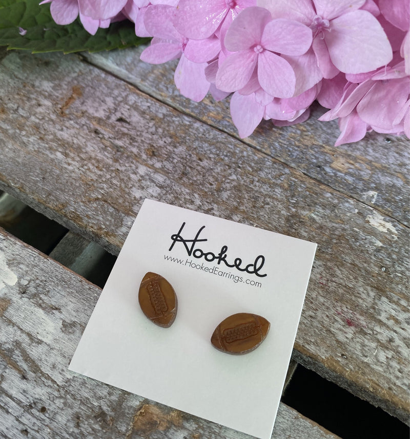 Marbled Brown Football Studs - 10mm