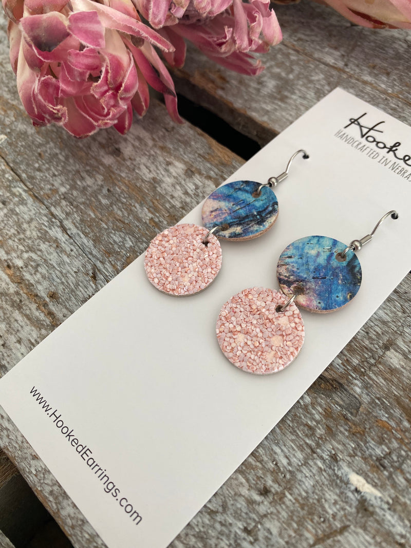 Space Unicorn and Blush Stacked Rounds - Small