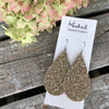 Shaved Gold Glitter Teardrops - Large