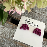 Sweater Studs in Plum