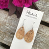 Silver Strand Cork Leather Teardrops - Small