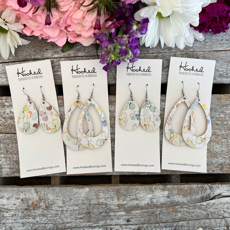 Watercolor Birch Teardrops - Small