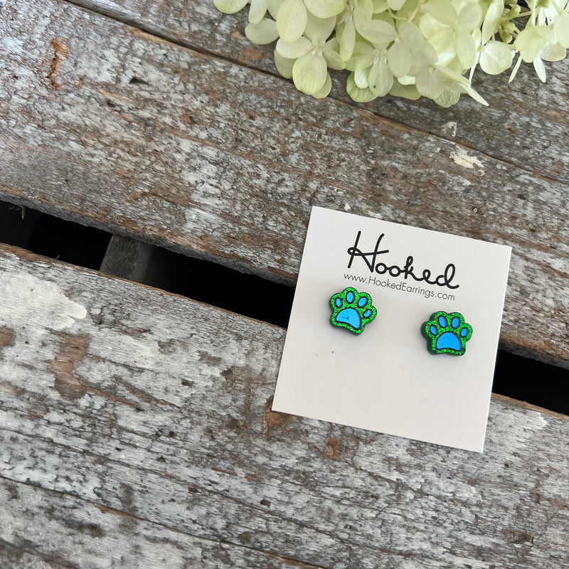 Paw Print Studs