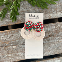 Opulent Beaded Hoops - Christmas Mix &  Snow White