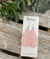 Beautiful Blush Glitter Teardrops - Medium