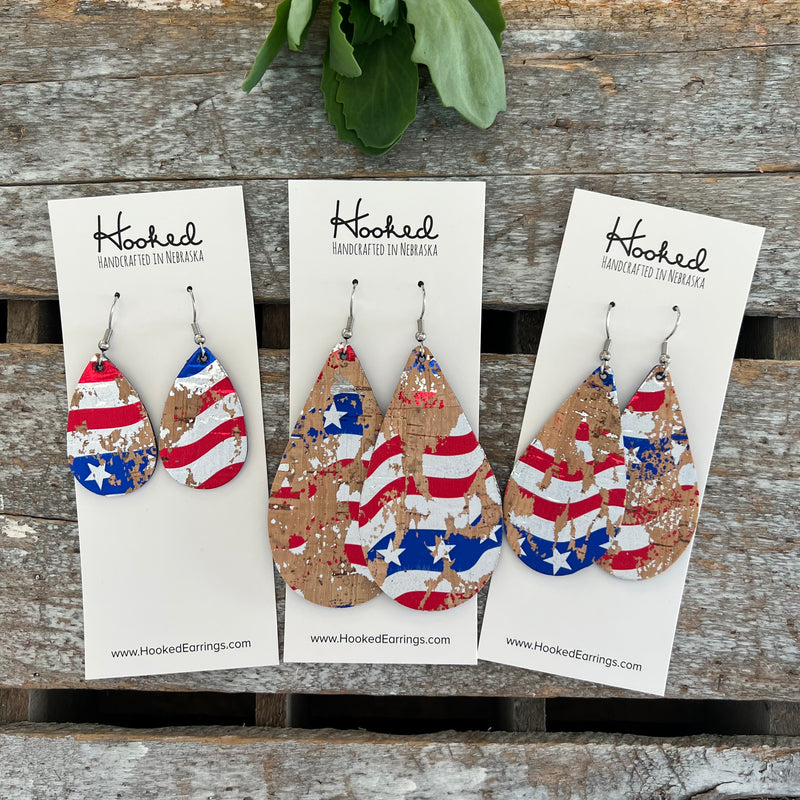 Old Glory Cork Teardrops - Medium