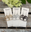 Wooden Cutout Earrings - Paw Print - Custom Colors