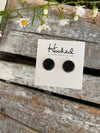 Druzy-Style Round Studs - Neutrals - 12mm