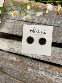 Druzy-Style Round Studs - Neutrals - 12mm
