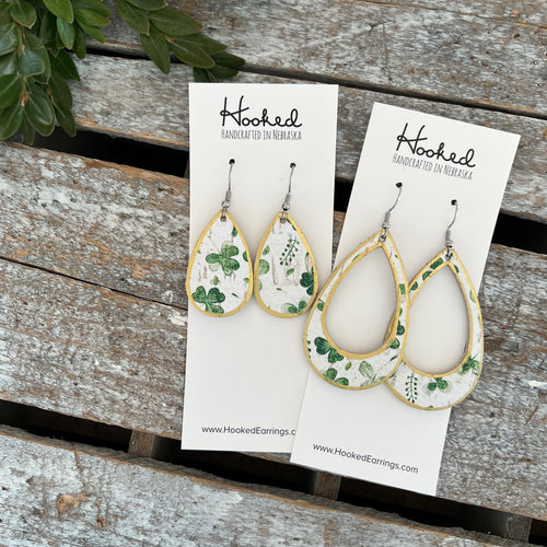 Lucky Birch Teardrop Cutouts - Gold Edged / Medium