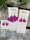 Magnificent Magenta Glitter Hearts - Mini