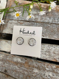 Druzy-Style Round Studs - Neutrals - 12mm