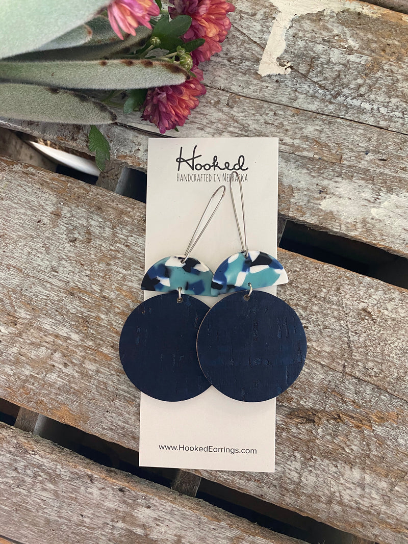 Navy Circle Suspended Stacks - Large