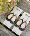 Indigo Camo Cork Teardrop Cutouts - Medium