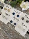 Druzy-Style Square Studs - 10mm