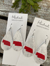 Nebraska State Pride Teardrops in Marble/Red- Medium