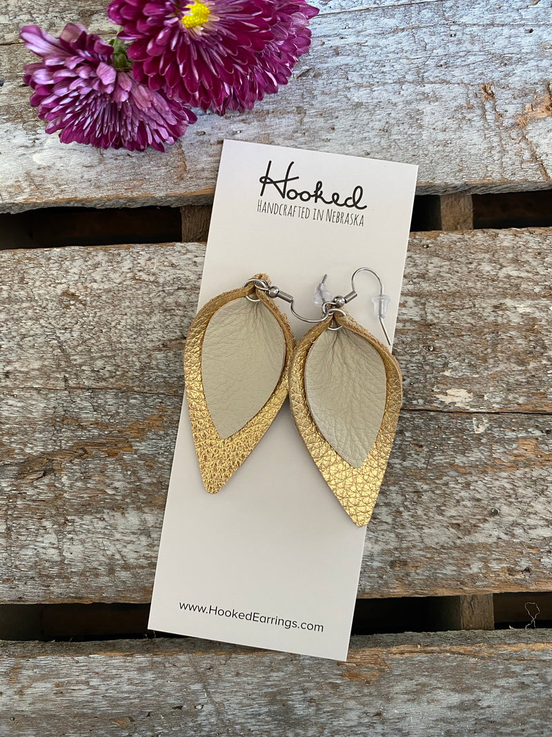 Ivory & Gold Layered Lilies - Medium