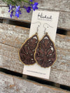 Wooden Tulip Earrings - Large Teardrop