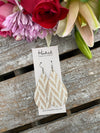 Sparkly Gold Chevron Teardrops - Large