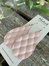 Quilted Petal Pink Teardrops - Large