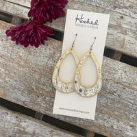 Wildflower Birch Teardrop Cutouts // Gold Edged - Medium