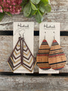 Wooden Earrings - XL Stacked Chevron