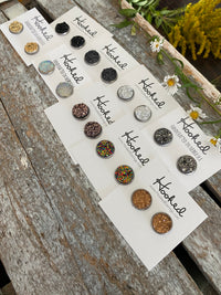 Druzy-Style Round Studs - Neutrals - 12mm