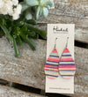 Havana Stripe Cork Teardrops - Medium